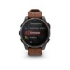 Garmin fēnix® 8 Pro – 47 mm, AMOLED - Sapphire, Karbongrå DLC-titan med kastanjefarget skinnrem - Bilde 4