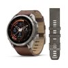 Garmin fēnix® 9 Pro – inReach®, 51mm - Titan med valnøttfarget skinnrem
