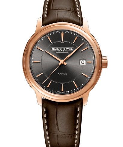 Raymond Weil Maestro Men's Rose Gold Automatic Date Watch 39.5 mm - 2237-PC5-60011