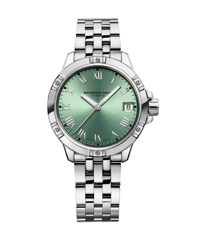 Raymond Weil Tango Classic Ladies Quartz Green Dial Steel Date Watch 30mm - 5960-ST-00520