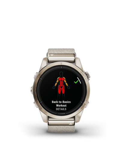 Garmin epix Pro (Gen 2) – Sapphire Edition 42mm, Soft Gold, Nylon