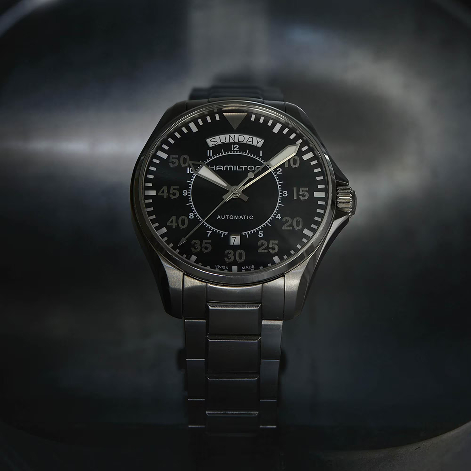 Hamilton Khaki Aviation Pilot Day Date 42MM - H64615135 - Bilde 4