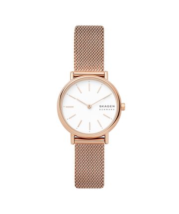 Skagen Signatur Lille Slim Rose Gold-Tone Steel Mesh Watch - SKW2694