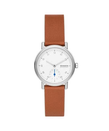 Skagen Kuppel Lille Two-Hand Sub-Second Brown Leather Watch - SKW3103