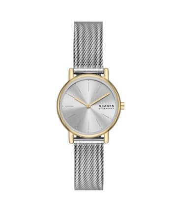 Skagen Signatur Lille Two-Hand Silver Stainless Steel Mesh Watch And Bracelet Set - SKW3153SET