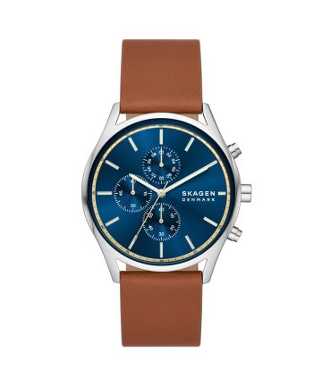 Skagen Holst Chronograph Luggage Leather Watch - SKW6916