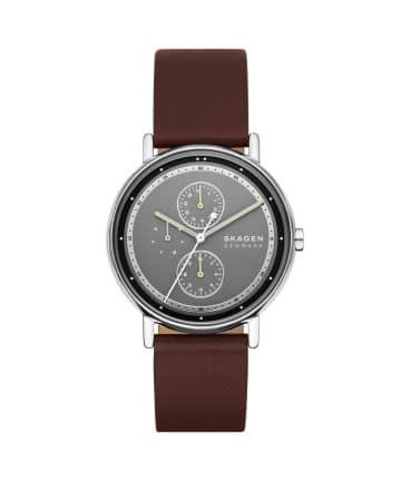 Skagen Signatur Multifunction Brown Leather Watch - SKW6941