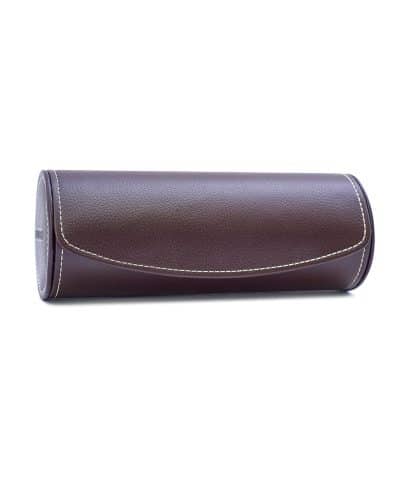 Leanschi Watch-Roll for 3-4 watches | chocolate brown PU-leather