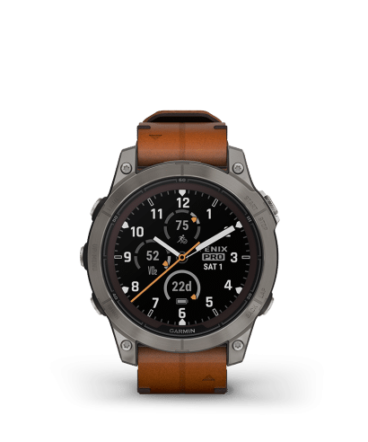Garmin fēnix 7 Pro – Sapphire Solar Edition, Chestnut Leather