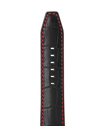 Rochet Sport Luxe «Indiana» Sort/Rød Vanntett Alligator Decor Skinnreim